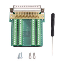 DB50 Solder-Free Three-Row 50-Pin Connector, Tool-Free DB50 Male Header Female Adapter Board with Screw Terminal Column