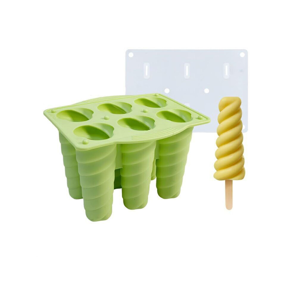 2PCS Silicone  Molds Homemade Ice Cream Molds for Kids Food Grade  Maker Easy to Clean,Green