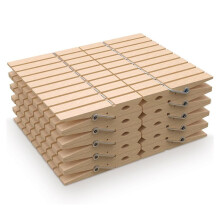 100 Stück Wäscheklammern Aus Holz, Perfekt für Kleiderständer, Bastelarbeiten und Den Hausgebrauch, Wetterfest, Langlebig, Vielseitig Einsetzbar