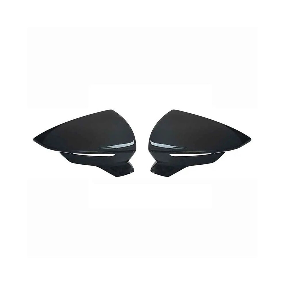 Gloss Side Door Wing Mirror Caps Rearview Mirror Case Cover For Leon Mk3 2013-2020 Ibiza Mk5 2017 2018 Black 6032687712291