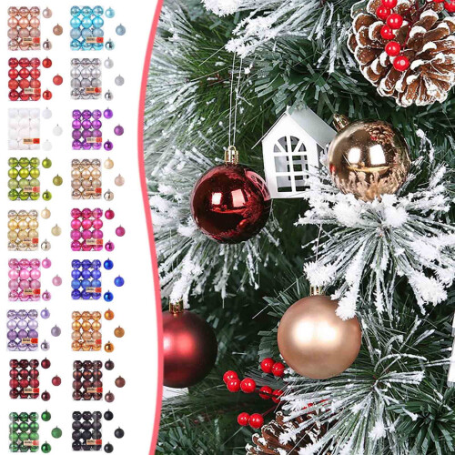 Shatterproof Christmas Ball Ornaments Brown 24 pcs 2