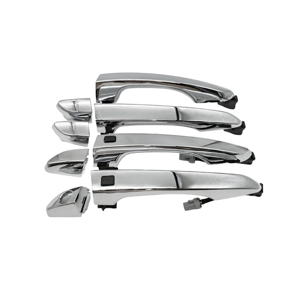4Xdoor Exterior Handle W/Cover Kit Chrome For Tucson 16-21 82651-D3710 82661-D3710 83651-D3010 83661-D3010 4714239763372