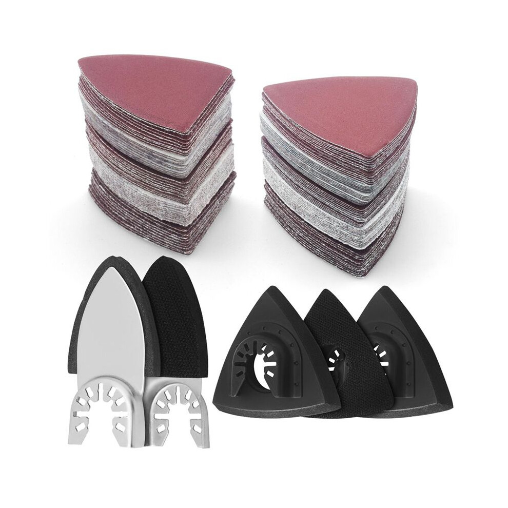135Pcs Oscillating Tool Sanding Pads Kit, Triangle Sanding Pads Triangle Sandpaper,Finger Sanding Pads Finger Sandpaper 6034191767736