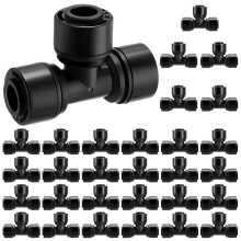 30Pcs 1/4inch Drip Irrigation Tee Connectors Irrigation Connectors for Drip Tube Quick Connect Drip Irrigation Parts