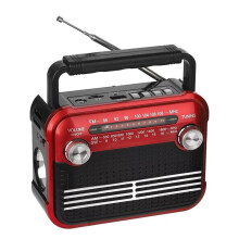 Portable AM/FM/SW Shortwave Radio with 5.0,Support USB/TF Player,Digital Tuner & Earphone Jack Red