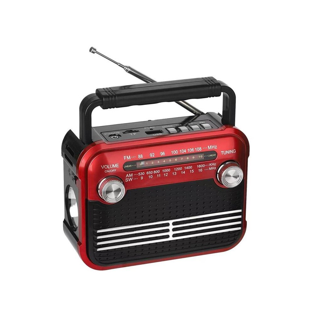 Portable Am/Fm/Sw Shortwave Radio With 5.0,Support Usb/Tf Player,Digital Tuner & Earphone Jack Red 4711569429060