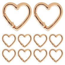 Heart Carabiner Keychain Clip, 20PCS Zinc Alloy Cute Key Ring for Outdoor Activities