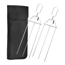 3-Wege-Grillspieße - Grill Savant, Grillgabel-Spieß-Set mit Drei Zinken, Kabob-Spieße im Freien zum Grillen Von Fleisch