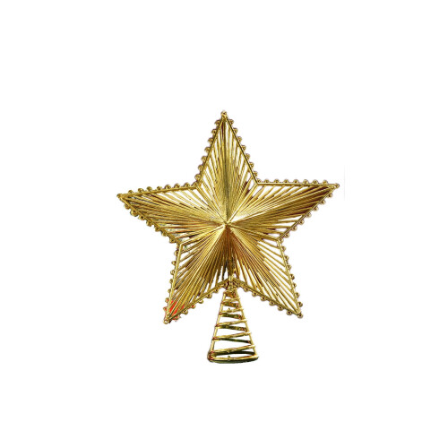 Étoile de Noël à 5 branches en métal doré 1