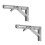 2 Piece Heavy Duty Folding Shelf Brackets Triangular Bracket Shelf Wall Shelf Support Frame for Bench Table with Screws 1