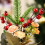 Mini sapin de Noël décoré de baies et de fleurs 4