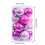 Christmas Tree Ornaments Set Pink Glossy Balls 12pcs 2