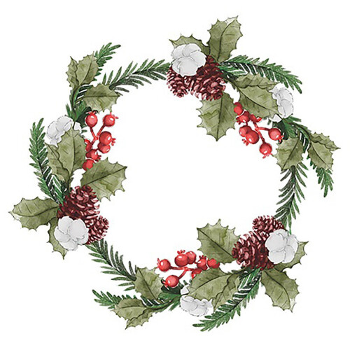 Gnobogi Weihnachtskranz-Wandaufkleber, Weihnachtsmann-Design 1