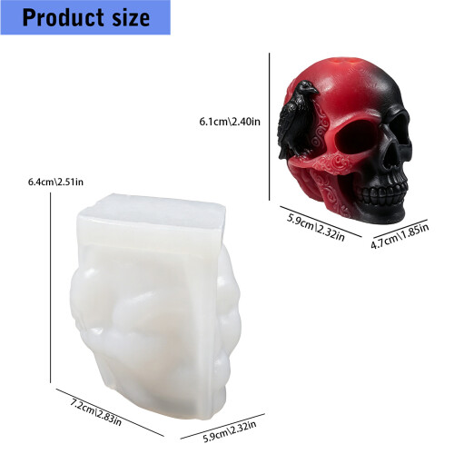 Crow Skull Silicone Mould Great For Halloween Decorations And 2