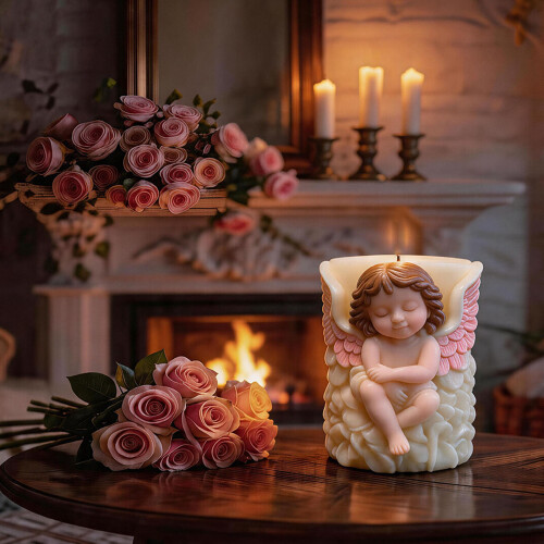 Angel Carving Silicone Molds Cylindrical Shape Silicone-PP05 2