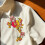 Flower Embroidered Applique Water Soluble Sewing on-Black 5