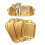 Luxurious Metal Cake Tray With Pattern And Two backs-L 6