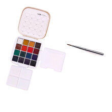 16 Color Watercolor Paint Palette Case-National color syste