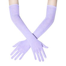 Elegante lange handschoenen met stretch tule Dun-Lichtpaars