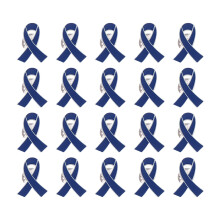 20 stuks brochespelden gepolijste legering lint badges pin-Blauw