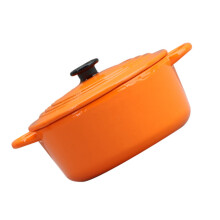Miniature Soup Pot Simulation Cookware Model Figure-tangerine