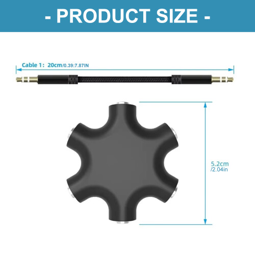 5 Device Music Distributor OxygenFree Coppers Cores-Black 2