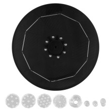 21.5CM LED Solar Fountain Pump with 5000mAh Battery 6.5W 6 Nozzles Fountain Pump for Bird Bath Garden Water Cycling
