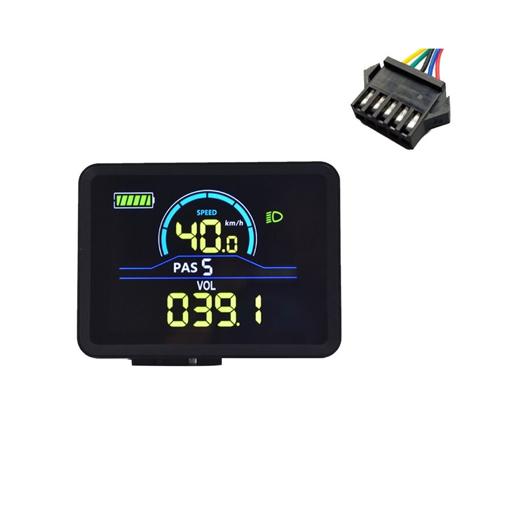 P5c Electric Bike Lcd Display Meter 24V-60V Ebike Intelligent Display Ip67 Uart Colorful Lcd Display Meter Sm 5Pin 4711824174841