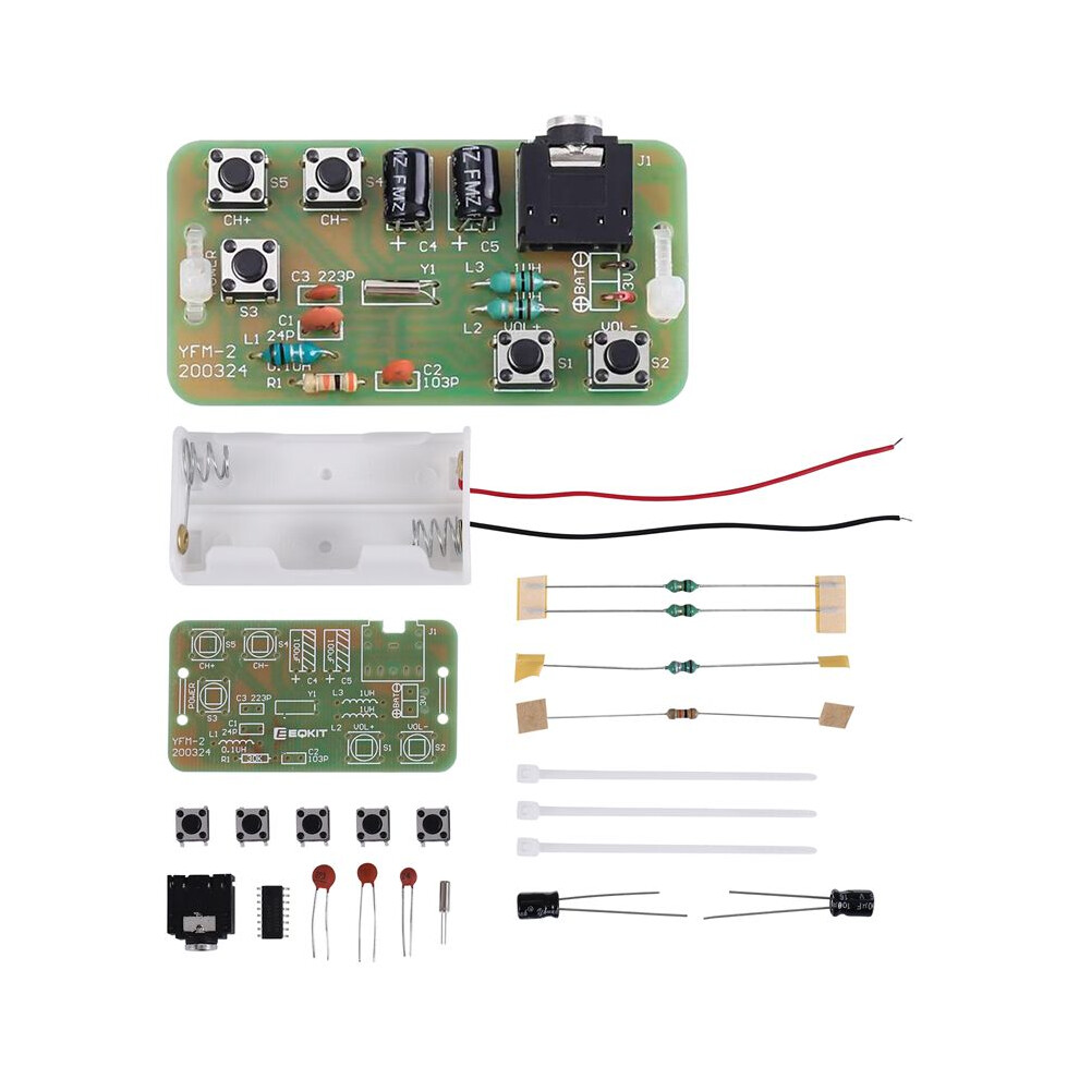 76Mhz-108Mhz Stereo Fm Radio Receiver Module Fm Diy Electronic Soldering Kit Circuit Pcb Board Solder Practice Project 4712844186999