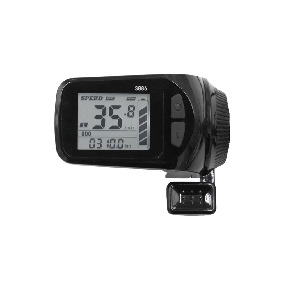 24V/36V/48V/60V S886 Ebike Lcd Display Panel Thumb Throttle 5Pin For Electric Bicycles E-Scooter(5Pin) 4712893068857