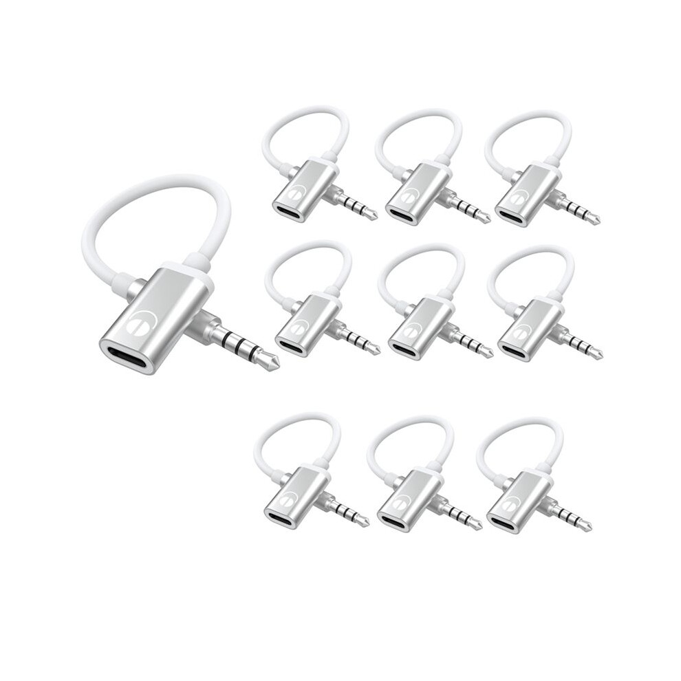 10Pcs 3.5Mm Male To Type C Female Audio Cable Cord, Analog Audio Jack Headphone Audio Adapter For Mp3 Player, Laptop 4713075496246