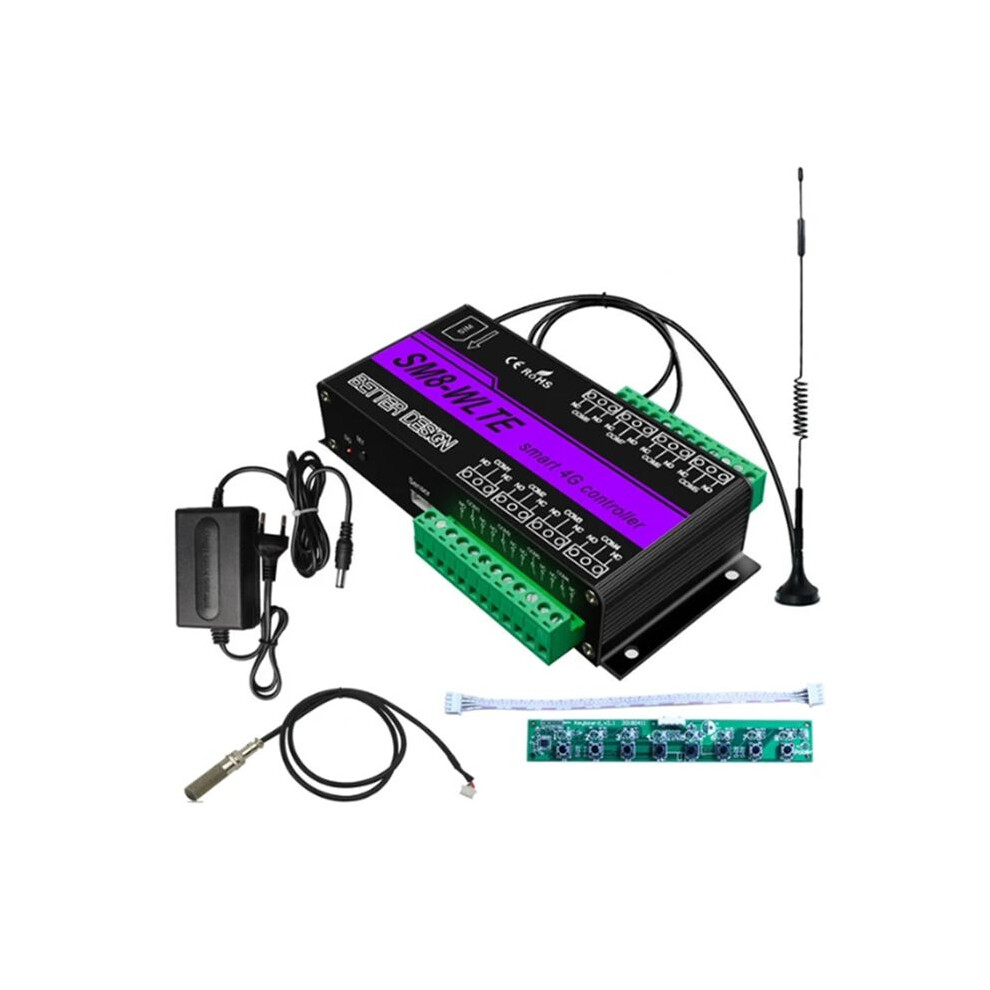 Sms Gsm 4G Lte 8 Channel Relay /Off For Gate Opener Motor Control Sm8-Wlte App Remote Controller Eu Plug 4711080840269