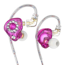 Monitores Intra-Auriculares Fones de Ouvido Fones de Ouvido 11mm PET Diafragma Composto Fone de Ouvido Dinâmico 3,5mm Roxo Sem Microfone