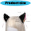 Realistic Artificial Cats Ears Headwear for Costume-White 4