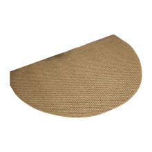 Zerbino Semicircolare Antiscivolo Lavabile da 50 X 80 cm, Assorbente, Colore Cammello.