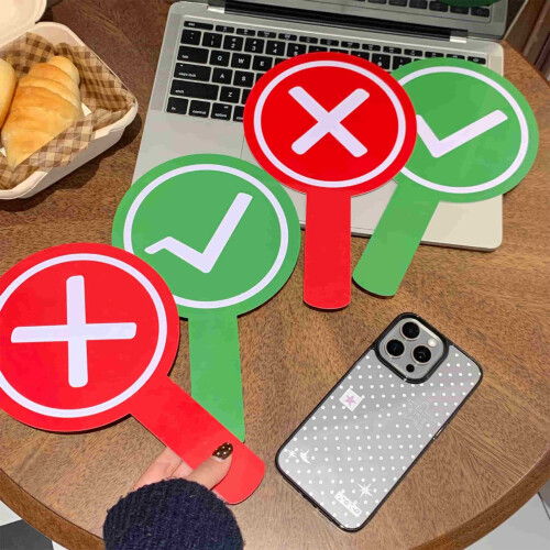 Richtig, falsch, Zeichen, doppelseitig, Kunststoff, richtig, 1