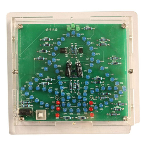 DIY Electronic Kit  4.5-5V Swing Wind Chime Windbell Soldering Project Practice Learning Kit, with Acrylic Case