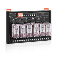 24V Relaismodule, 6-Kanaals SPDT-Schakelmodule met GeïSoleerde Optocoupler DIN-Railmontage Insteekbare Vermogensrelaismodule