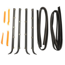 Ensemble de 6 Joints D'Étanchéité et de Glissières de Porte Avant en Caoutchouc pour  F-150, F-250 et F350 (1987-1997) E9TZ1521563A E7TZ1521452A