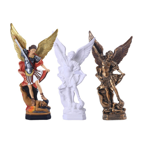 Detaillierte Statue des Heiligen Erzengels Miguel,-Farbe 1