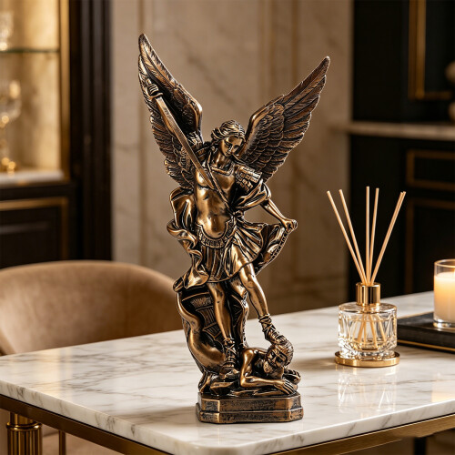 Detaillierte Statue des Heiligen Erzengels Miguel,-Farbe 2