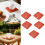 Stylish PU Leather Coasters With Felt Base Cup Mat-orang red 3