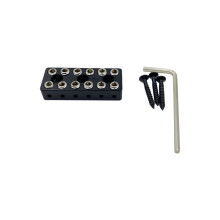 Headless Electric Guitar 6-String Brass Locking Nut, String Retainer Saddle Black