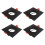 4PCS Recessed Square Ceiling Light Housing Adjustable GU10 MR16 Bulb Holder Frame for Ceiling Spotlights 1