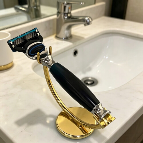 Sturdy Zinc Alloy Razors Holder Designed for Secure and-silver 2