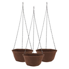 Aufhängbares Pflanzgefäß-Set, 30,5 cm / 12 in, rostfreie Kette
