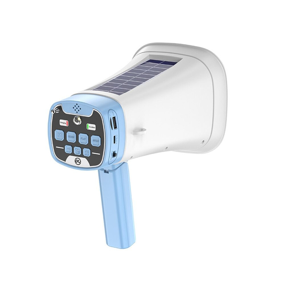 Solar Megaphone Speaker Portable Wireless Bt Pa Bullhorn Outdoor Recording Speaker Multifunctional Handheld Amplifier,B 4711168934095