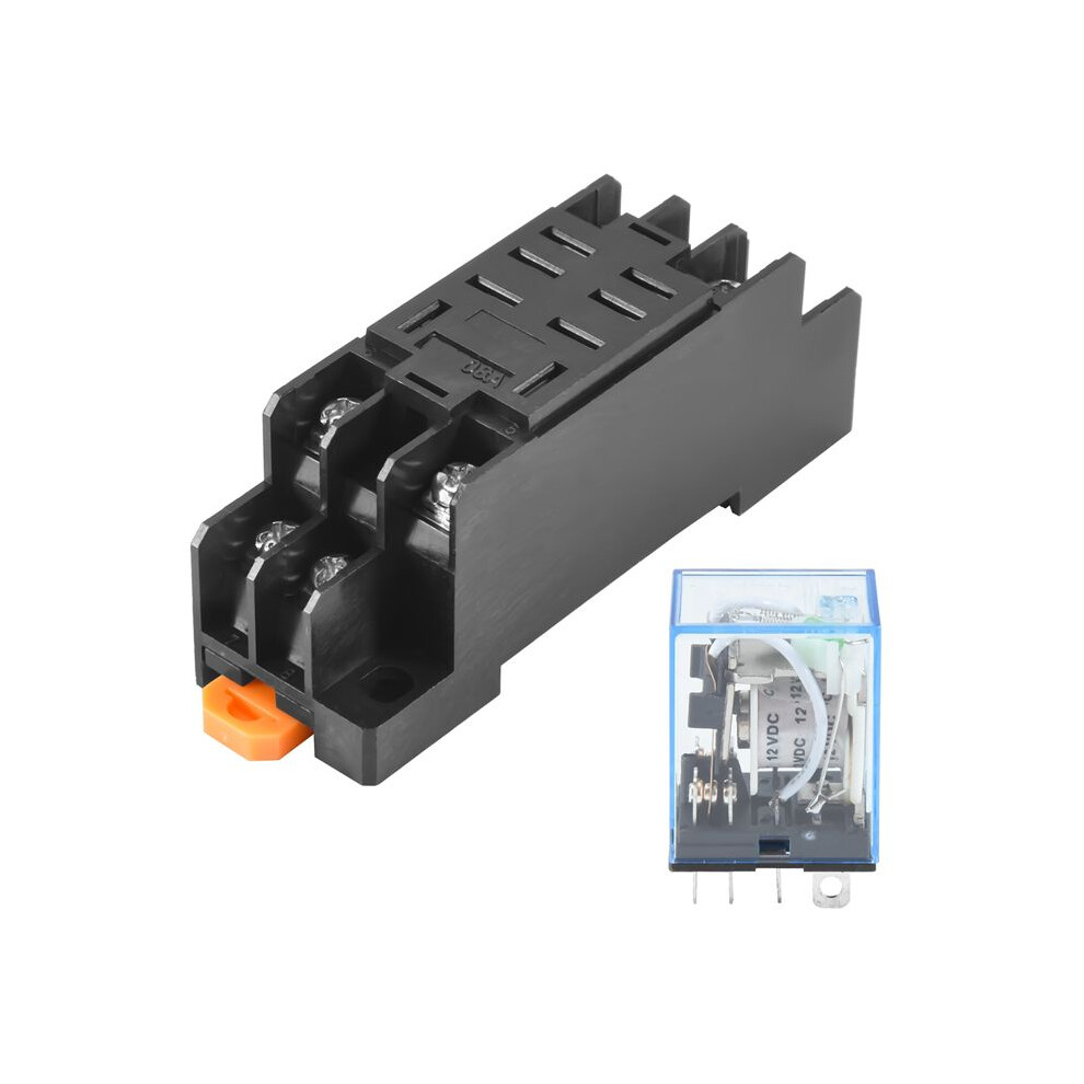 12V Coil Power Relay Dpdt Ly2nj Hh62p-L Jqx-13F 10A With Ptf08a Socket Base 4712691497422