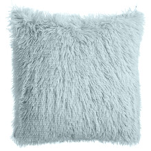 Faux Furs Decorative Pillow Case No Filling Solid-silver gray