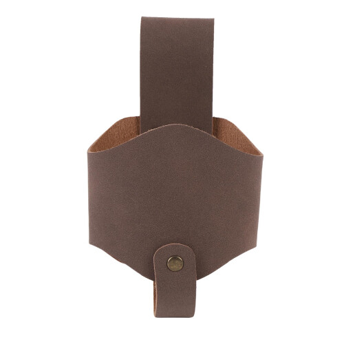 Dunkelbrauner Leder-Bier-Gürtelhalter für Flaschen 1